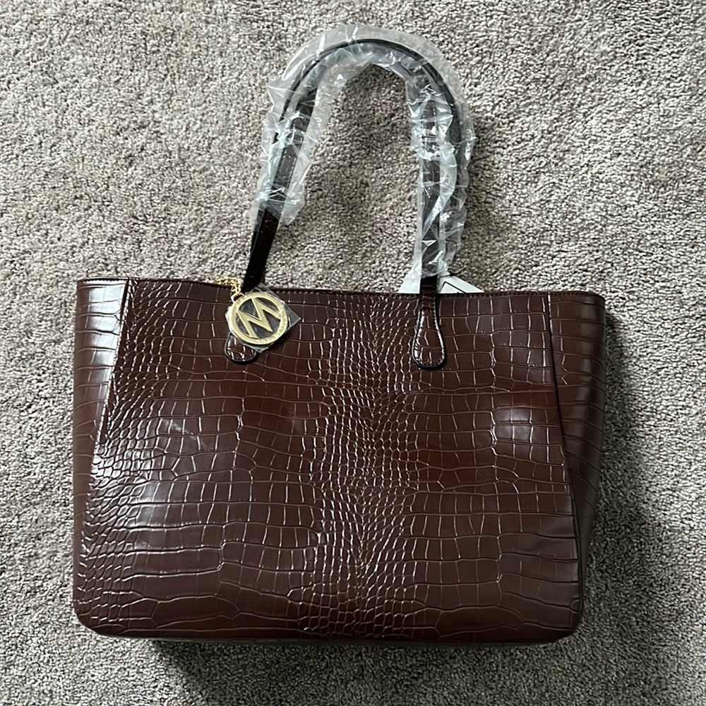 Brown tote bag